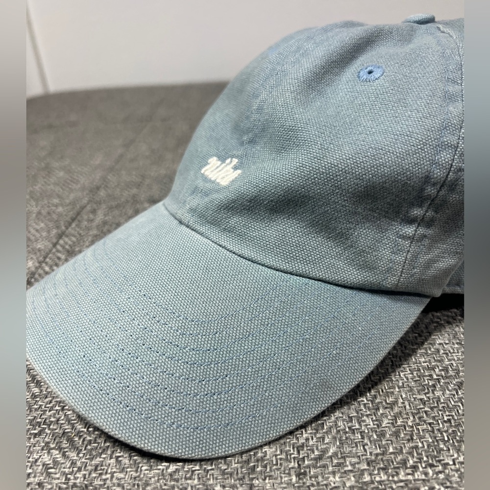 Vintage Nike Cursive Script Hat Cap Strapback Blu… - image 4